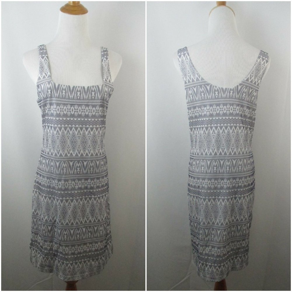 FREE PEOPLE 2ply Textured Print Sleeveless Dress